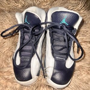 Jordan Kids Shoes - Navy Blue and White